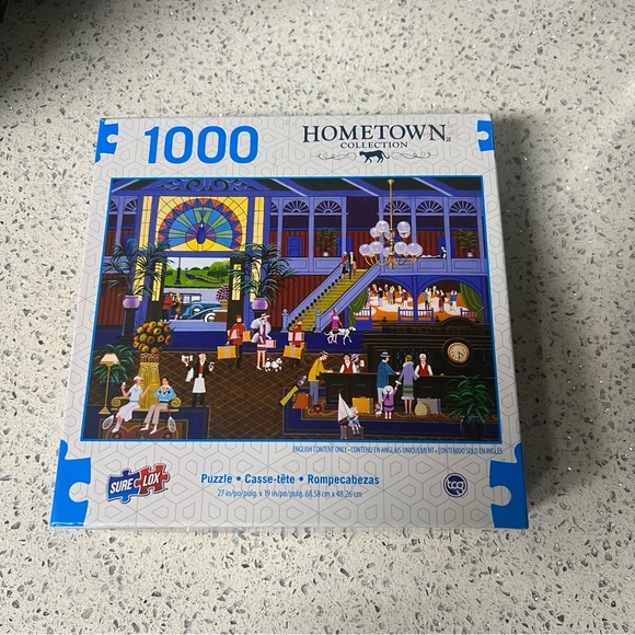 HOMETOWN COLLECTION 1000 Piece Jigsaw Puzzle Grand Peacock Hotel Fun Family Game - Picture 6 of 8